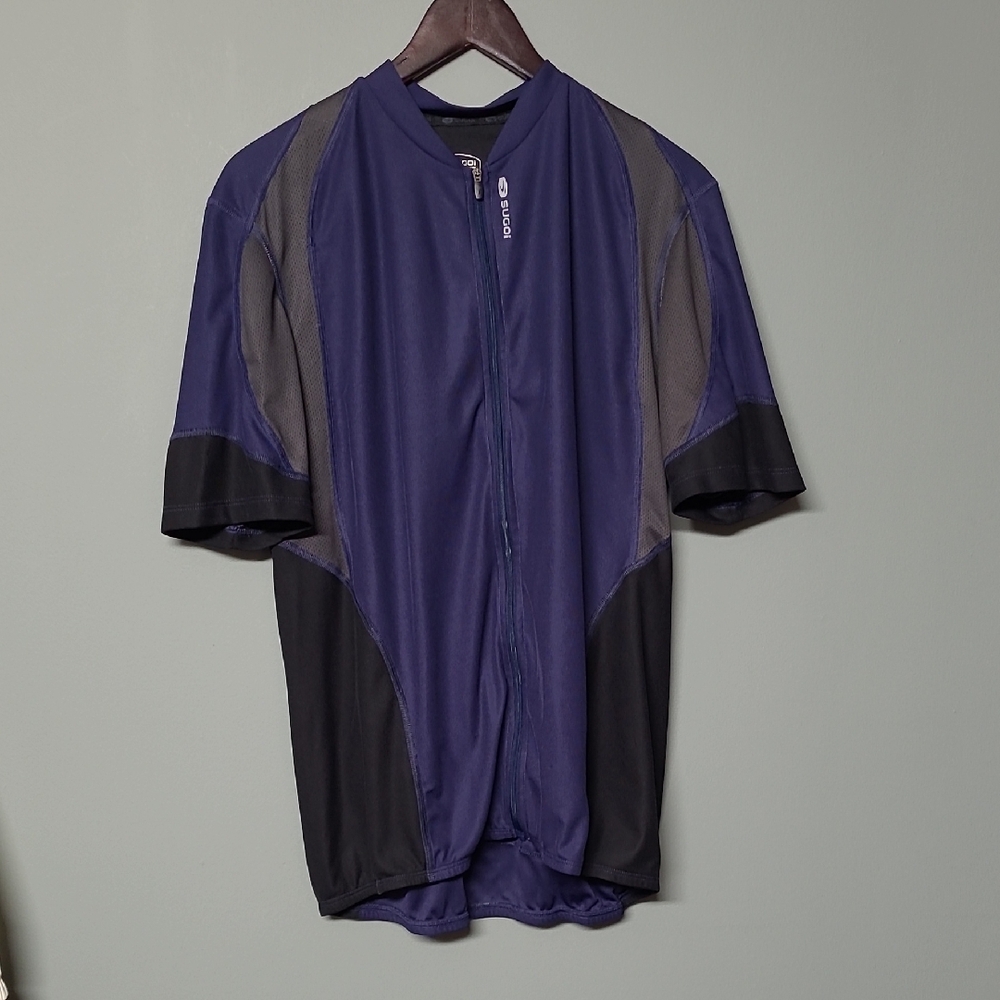 SUGOI Navy and Charcoal Cycling Top